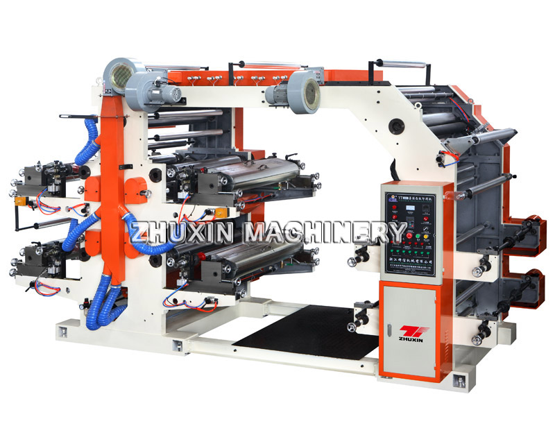 Four-color flexo printing machine